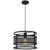 Runde Hängelampe Metall Schwarz Ø30 cm Loft...