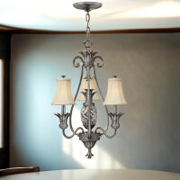 Kronleuchter ANABELL 8 in Nickel k&uuml;rzbar Lampe