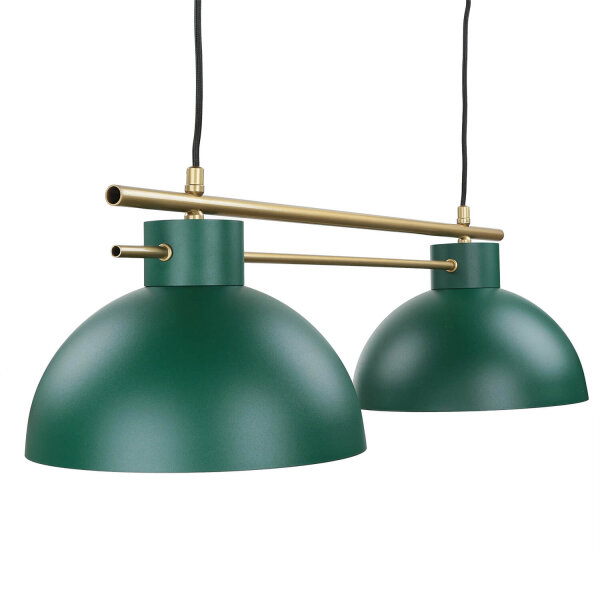 Elegante Pendelleuchte Dunkelgrün Gold E27 85,5 cm