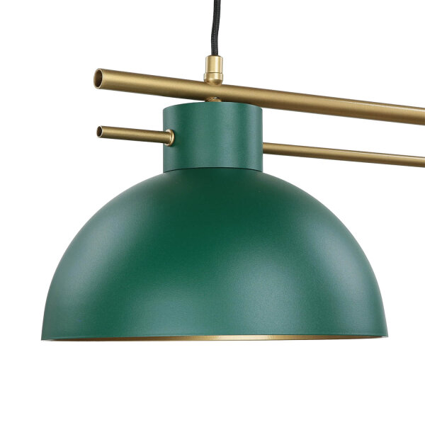 Elegante Pendelleuchte Dunkelgrün Gold E27 85,5 cm