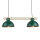 Elegante Pendelleuchte Dunkelgrün Gold E27 85,5 cm