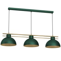 Elegante Hängelampe Dunkelgrün Gold E27 115 cm...