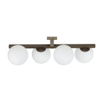 Deckenlampe Glas satiniert L:70 cm in Titanium Gold