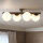 Deckenlampe Glas satiniert L:70 cm in Titanium Gold