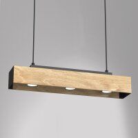 Hängelampe Holz Metall Schwarz L:57 cm GU10...