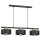 XXL Pendelleuchte Metall Schwarz Gold L:81 cm E27 Loft