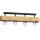 Deckenlampe Holz Metall L:76 cm Schwarz Natur gemütlich
