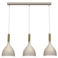 Loft H&auml;ngelampe Metall Beige Gold L:72 cm E27 stilvoll