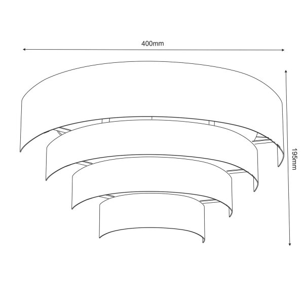 Wandlampe Metall in Weiß B:40 cm E27 2-flmg indirekt