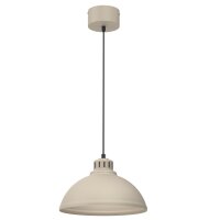 Loft Pendelleuchte Beige Metall &Oslash;30 cm E27 akzentuiert