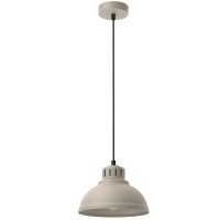 Loft H&auml;ngelampe Beige Metall &Oslash;21 cm E27 akzentuiert
