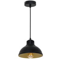 Loft H&auml;ngelampe Schwarz Gold Metall &Oslash;21 cm...