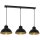 Loft H&auml;ngelampe Schwarz Gold Metall 3-flmg akzentuiert