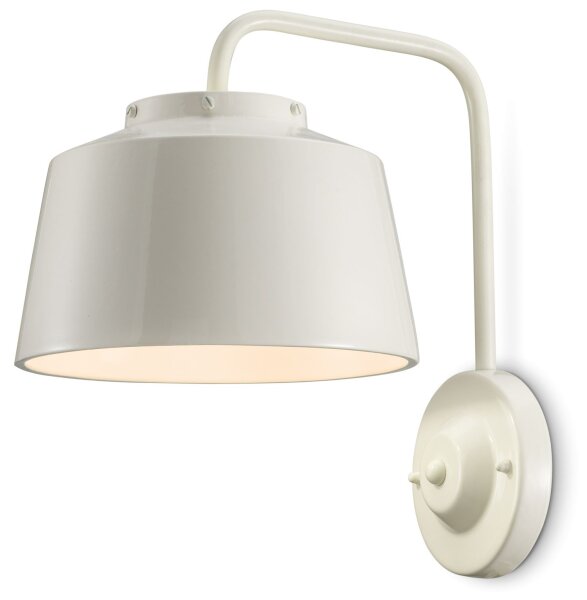 Wandleuchte Keramik Metall E27 34 cm hoch Creme