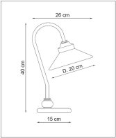 Tischlampe Keramik Metall E27 B: 20 cm 36 cm hoch