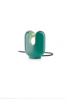 Nachttischlampe Keramik 14,5 cm breit 20 cm hoch T&uuml;rkis