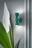 Wandleuchte Keramik E14 Up Down H: 25,5 cm Türkis