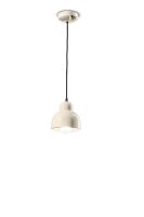 H&auml;ngelampe Keramik rund &Oslash; 15 cm H: max. 136 cm Creme