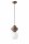 Pendelleuchte Keramik Glas Braun Wei&szlig; E14 Retro Design