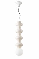 Hängelampe Keramik Glas Creme Weiß E14 Retro...