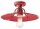 Deckenlampe Keramik Metall E27 &Oslash; 40 cm Rot Shabby Antik
