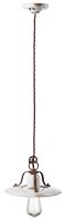 H&auml;ngelampe Metall Keramik E27 rund D: 25 cm NICOLA