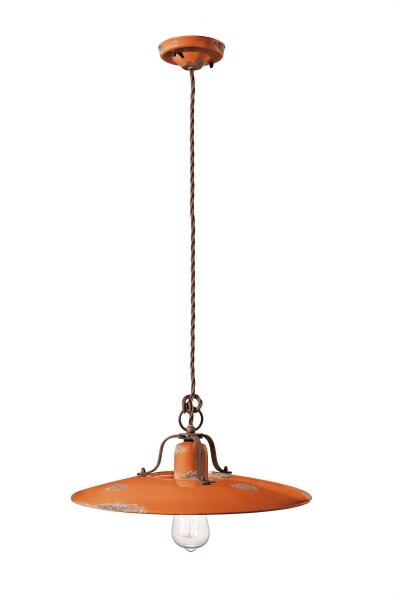 Pendelleuchte Keramik Metall E27 D: 40 cm rund