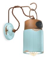 Wandlampe Keramik Schirm H: 33 cm E27 Vintage Design