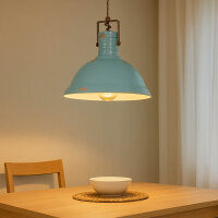 Hängelampe Keramik Metall E27 D: 40 cm rund
