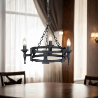 Kronleuchter CAMELOT 7 Schwarz kürzbar Lampe...