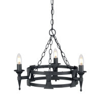Kronleuchter CAMELOT 7 Schwarz kürzbar Lampe...