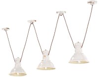 Hängelampe Keramik E27 Weiß Shabby Antik...