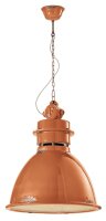Hängelampe Keramik H: max. 140 cm Orange Shabby Antik