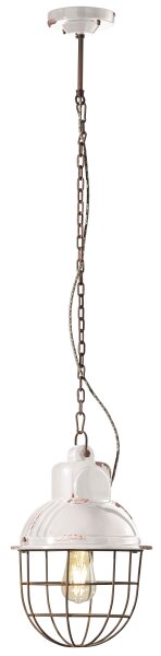 Hängeleuchte Metall Keramik rund Ø 26 cm H: max. 115 cm