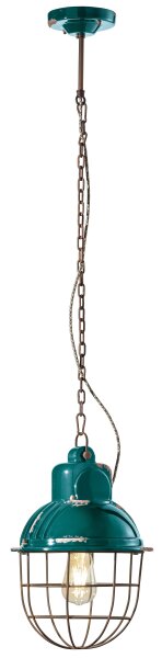 Pendelleuchte Metall Keramik E27 Ø 26 cm rund ELENA