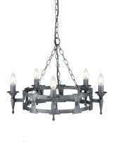Kronleuchter CAMELOT 7 in Silber Antik Ø52cm Lampe