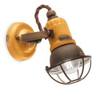 Wandspot Metall Keramik verstellbar E14 Vintage Design