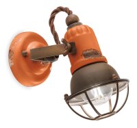 Wandlampe Metall Keramik verstellbar E14 Vintage Design