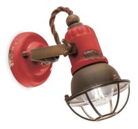 Wandlampe Metall Keramik E14 verstellbar Vintage