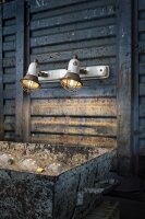 Wandspot Metall Keramik B: 41 cm E14 2-flammig