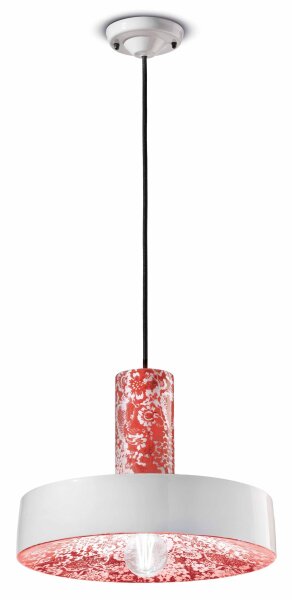 Pendelleuchte Keramik E27 D: 35 cm rund H: max. 146 cm