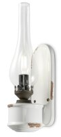 Wandlampe Glas Handarbeit E14 33 cm hoch Weiß...