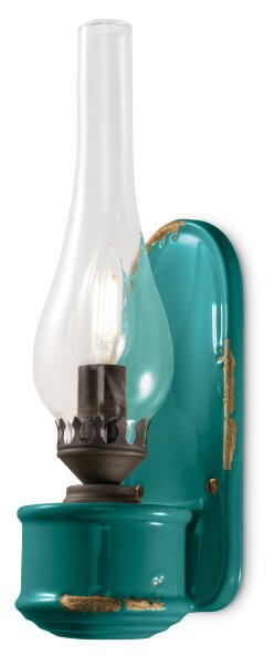 Wandleuchte Handarbeit Glas E14 33 cm hoch Vintage ZARIOTI