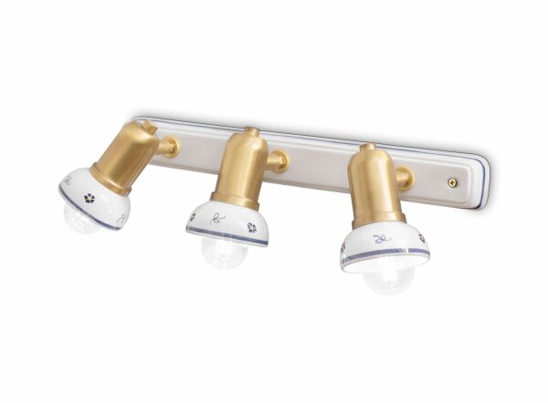 Wandlampe Metall Keramik E14 verstellbar 3-flammig