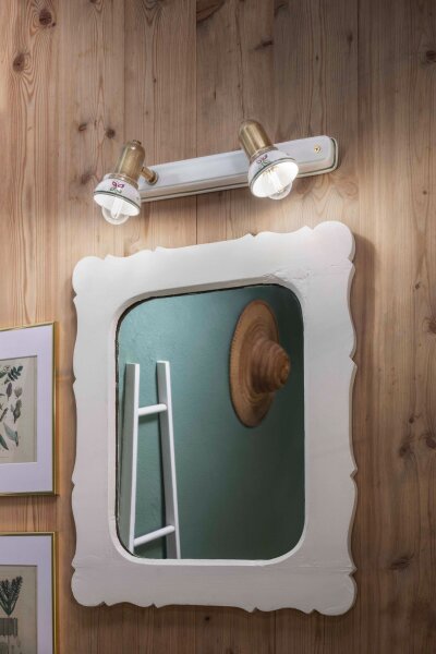 Wandspot Metall Keramik E14 verstellbar 2-flammig