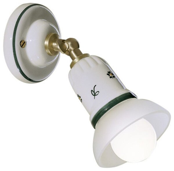 Wandspot Metall Keramik E14 verstellbar Landhaus DILICA
