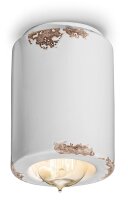Spot Lampe Decke Keramik rund D: 8,5 cm Aufputz E14