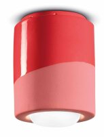 Deckenlampe Keramik D: 12,5 cm Aufputz Koralle E27 rund