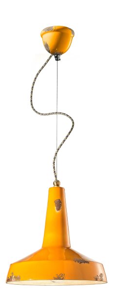 Hängeleuchte Keramik E27 rund D: 35 cm H: max. 133 cm