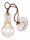 Wandlampe Metall H: 18 cm Wei&szlig; Shabby Antik E27 ARASI